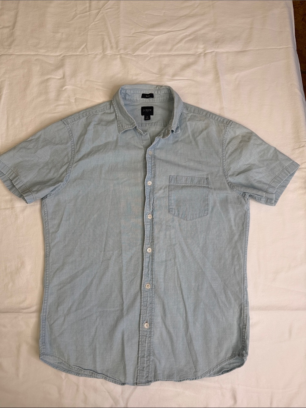 J. Crew Light Blue Short-Sleeve Button-Up Shirt